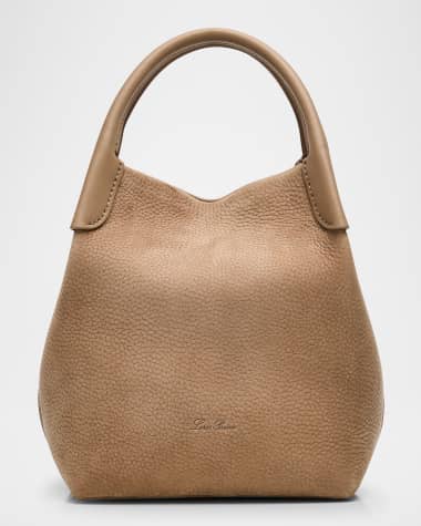 Loro Piana Bale Small Grained Nubuck Top-Handle Bag