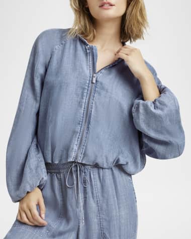Splendid Carina Indigo Bomber Jacket