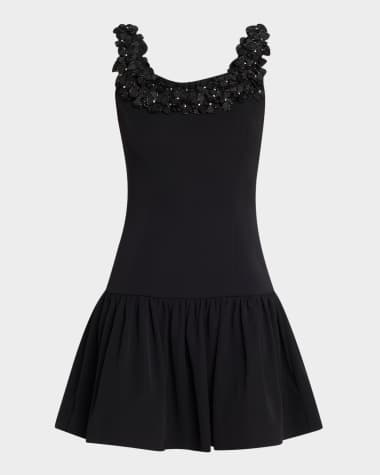 Ramy Brook Lenna Floral-Embellished Mini Dress