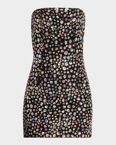 Ramy Brook Khai Strapless Sequined Mini Dress
