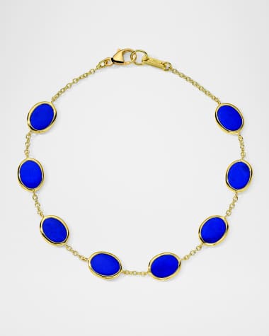 Ippolita 18K Yellow Gold Polished Rock Candy Confetti Bracelet in Lapis