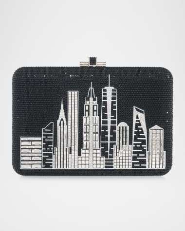 Judith Leiber Couture NYC Night Slim Crystal Clutch Bag