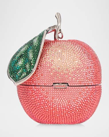 Judith Leiber Couture Peachy Keen Crystal Clutch Bag