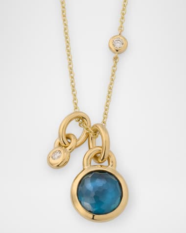 Ippolita 18K Lollipop Round Pendant Necklace with Diamonds, 30"L