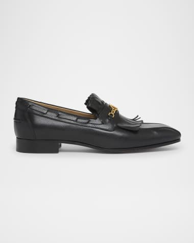 Valentino Garavani Men's Leather VLogo-Bit Loafers