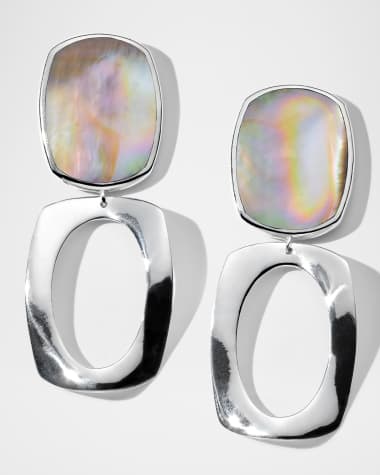 Ippolita Rock Candy Sterling Silver Long Oval and Large Frame Post Earrings