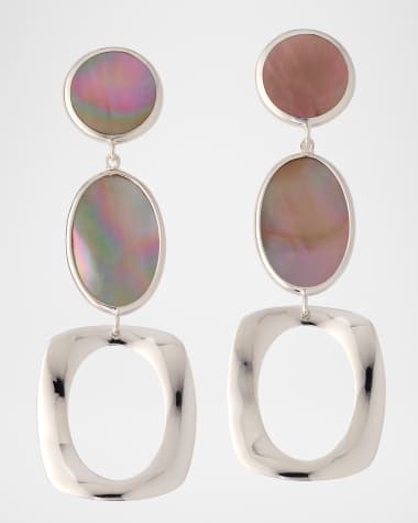 Ippolita Rock Candy Sterling Silver Central Frame with Dot and Post Earrings