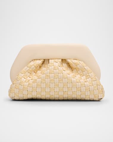 THEMOIRE Tia Woven Vegan Fabric Clutch Bag