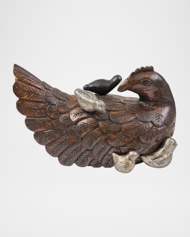 Jan Barboglio Mama Gallina Carved Wooden Sculpture