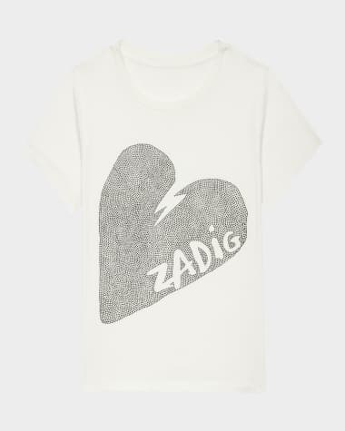 Zadig & Voltaire Alys Embellished Big Heart T-Shirt