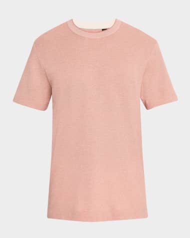 BOSS Camel Men's Tesar Cotton and Silk Crewneck T-Shirt