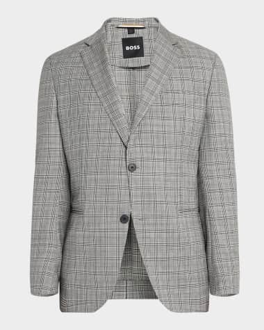 BOSS Men's Wool Houndstooth Plaid Sport Coat