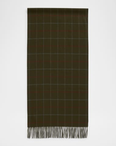 Loro Piana Belt Check-Print Cashmere Scarf