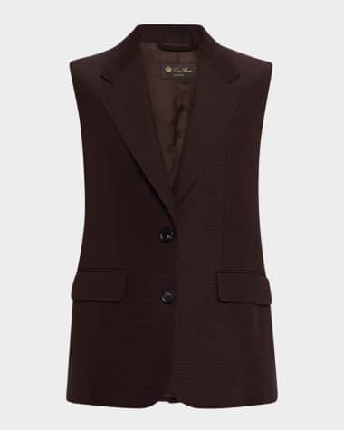 Loro Piana Cedric Textured Tussah Single-Breasted Vest