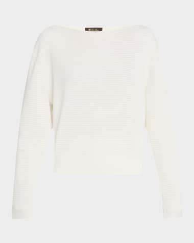 Loro Piana Dora Baltea Boat-Neck Silk-Cotton Sweater