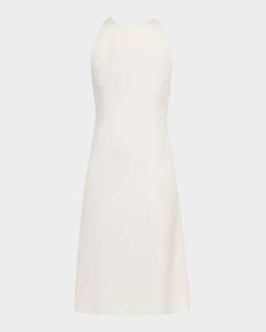 Loro Piana Sandie Textured Tussah Crisscross Dress