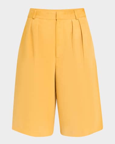 Loro Piana Nicolas Suede Bermuda Shorts