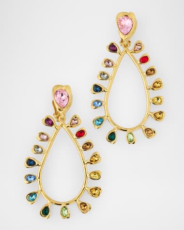 Oscar de la Renta Multicolored Drop Scramble Earrings