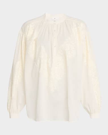 A.L.C. Elaine High-Neck Lace Top