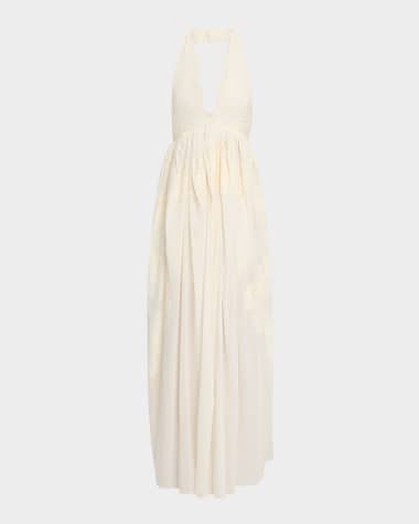 A.L.C. Cambrie Lace Halter Maxi Dress