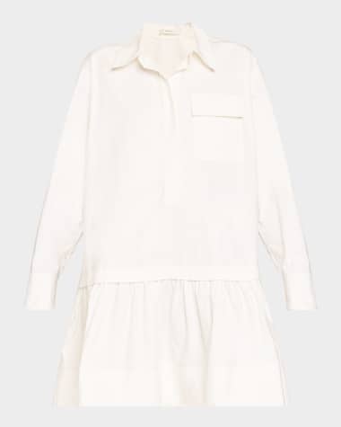 A.L.C. Brooke Long-Sleeve Drop-Waist Mini Dress