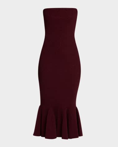 Retrofete Blerina Strapless Sparkly Knit Midi Dress