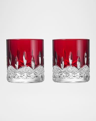 Waterford Crystal Lismore Red 6 oz. Straight Tumblers, Set of 2