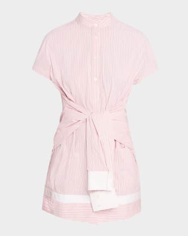 Wynn Hamlyn Upside Down Shirt Short-Sleeve Mini Dress