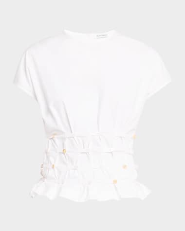 Wynn Hamlyn Short-Sleeve Button Top