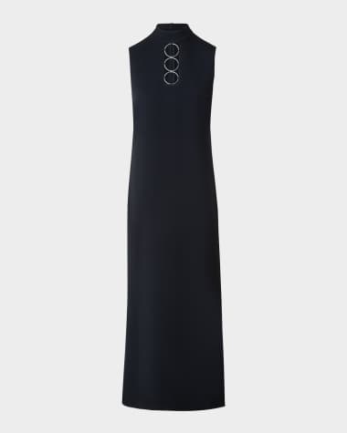 Akris punto Cutout Ring Hardware Wool Dress