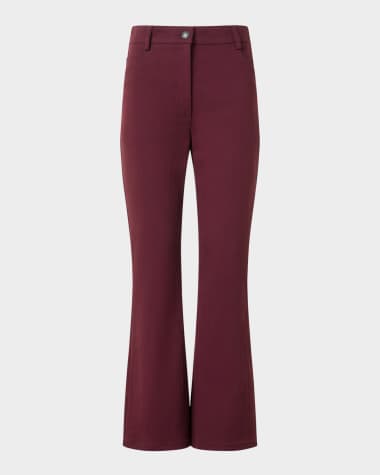Akris punto Cali Cotton-Stretch Denim Bootcut Crop Pants