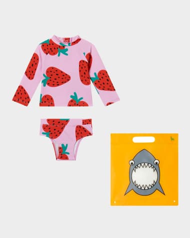 Stella McCartney Kids Girl's Strawberry-Print Swim Set, Size 12M-36M
