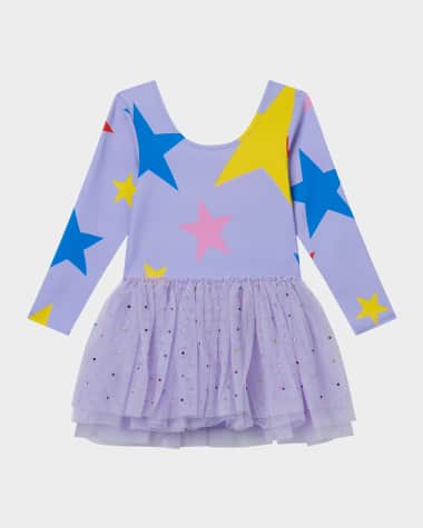 Stella McCartney Kids Girl's Multicolor Stars Dress & Tulle Skirt, Size 4-10