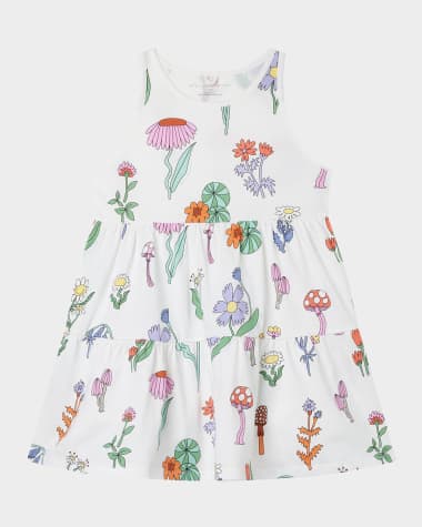 Stella McCartney Kids Girl's Tiered Fairy Floral-Print Dress, Size 4-10