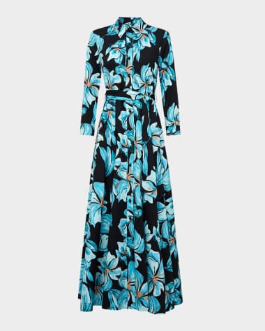 Diane von Furstenberg Blaine Floral-Print Midi Shirtdress