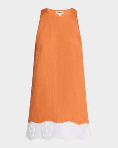 STAUD Mika Linen Dress