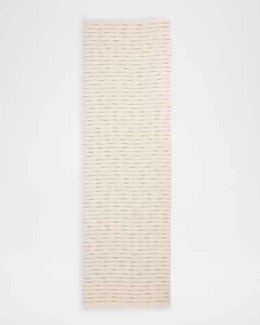 Eileen Fisher Striped Organic Cotton Mesh Scarf