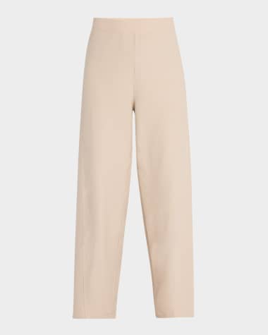 Eileen Fisher Cropped Washable Stretch Crepe Lantern Pants
