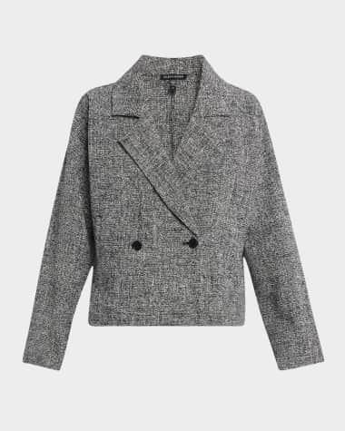 Eileen Fisher Boxy Organic Cotton Tweed Blazer