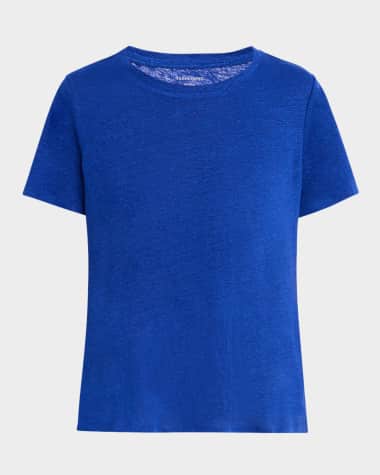 Eileen Fisher Crewneck Organic Linen Jersey Tee