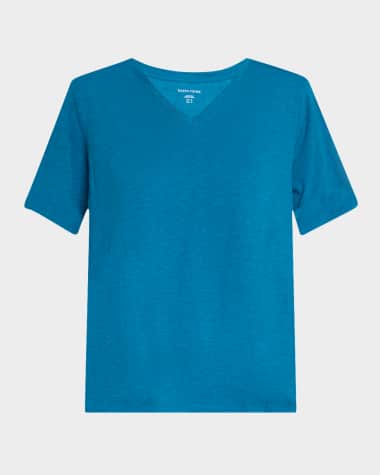 Eileen Fisher Slubby Organic Cotton Jersey Tee