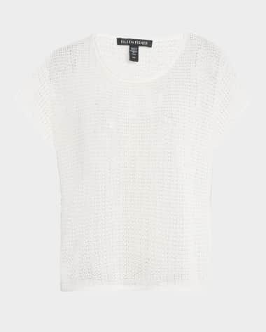 Eileen Fisher Crewneck Organic Cotton Cord Sweater
