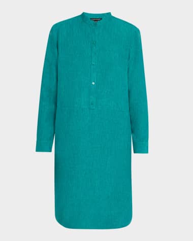 Eileen Fisher Organic Linen Shift Shirtdress