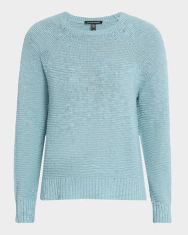 Eileen Fisher Crewneck Raglan-Sleeve Sweater