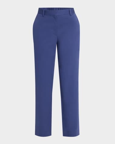 Eileen Fisher Cropped Stretch Cotton Twill Trousers