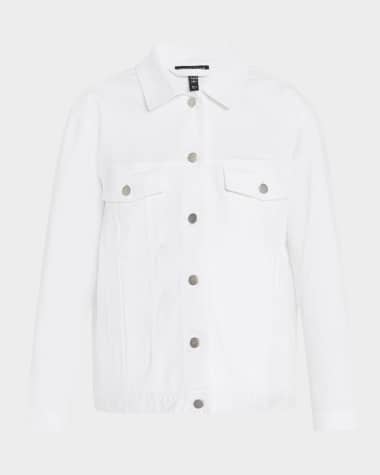 Eileen Fisher Petite Stretch Organic Cotton Denim Jacket
