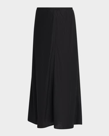 Eileen Fisher A-Line Organic Linen Midi Skirt