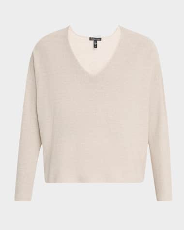 Eileen Fisher Organic Linen-Cotton Knit Sweater