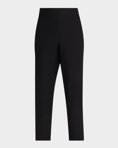 Eileen Fisher Cropped Washable Stretch Crepe Pants