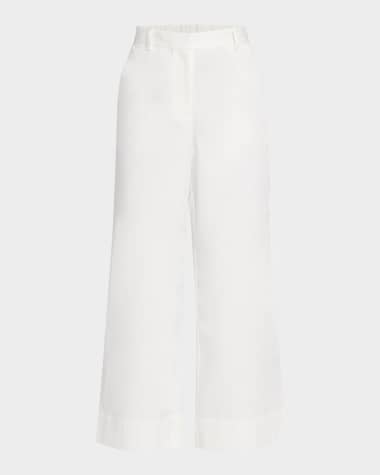 Eileen Fisher Petite Cropped Organic Cotton Twill Trousers